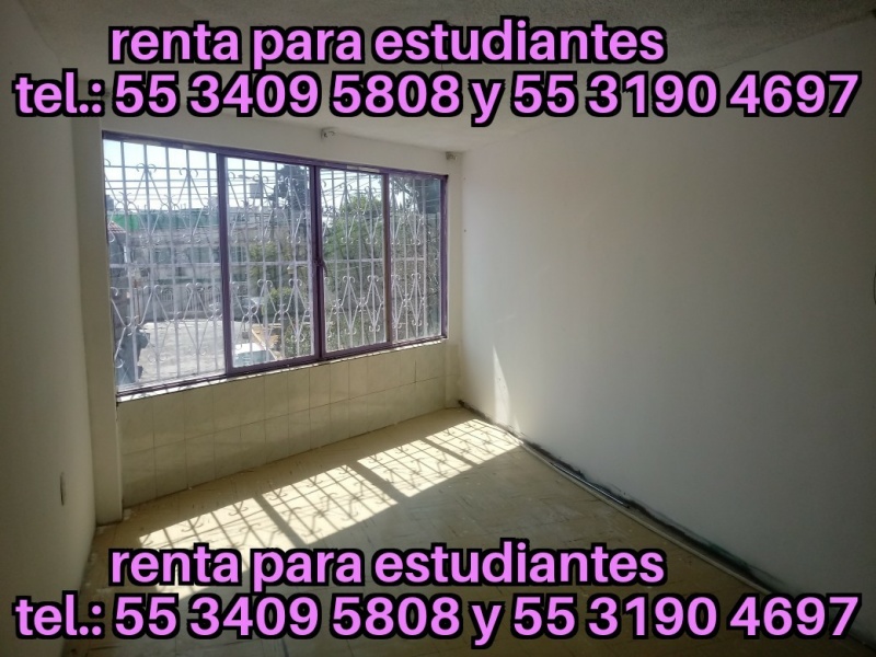 Estudiantes TESE; Estudiantes UNEVE; Estudiantes UPN 153; Odontologia UNAM Clinica Aragon; Odontologia Iztacala Clinica Aragon; Odontologia FES Aragon; Estudiantes FES Aragon; Cuartos para Estudiantes; habitaciones estudiantes; recamaras estudiantes; departamentos para estudiantes; alojamiento estudiantes; hospedaje estudiantes;